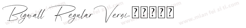 Bigwall RegularVersi字体转换